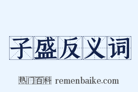 子盛反义词是什么意思的图片